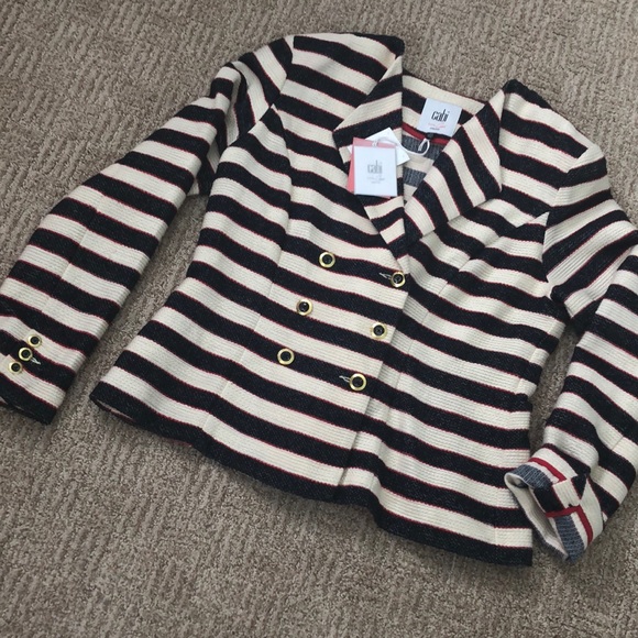 NWT CAbi Cropped Double Breasted Jacket - Picture 2 of 7